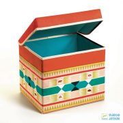 Teepee toy box - Indián Djeco téglalap alakú tárolódoboz és ülőke - 4482
