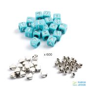 Alphabet Beads Silver - ABC ékszerkészítő készlet, Djeco - 0030