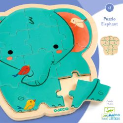 Fa puzzle - Elefánt, 9 db-os - Puzzlo Elephant - 1823