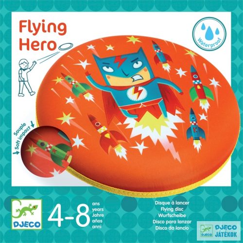 Flying hero, Szuperhősös Djeco rugalmas frizbi, mozgásfejlesztő játék - 2034
