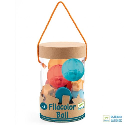 Filacolor Ball 27 db-os Djeco színes labdás fűzős fajáték