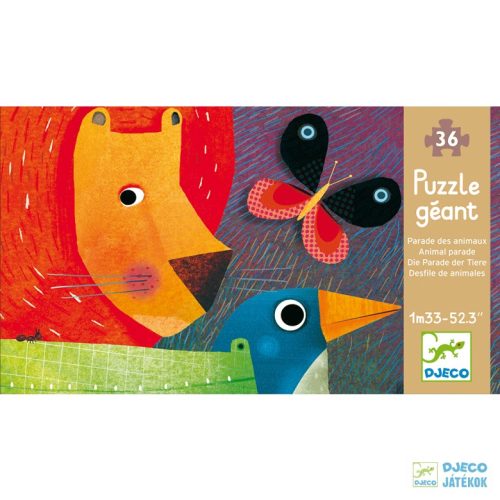 Óriás puzzle, Állatparádé (Djeco, 7171, 36 db-os kirakó, 4-7 év)