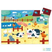 Th cows on the farm,Tehenek a farmon 24 db-os Djeco formadobozos puzzle - 7205