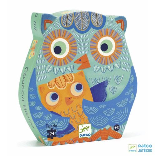 Hello Owl, Bagoly 24 db-os Djeco formadobozos puzzle - 7215