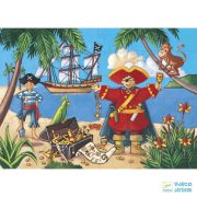 Formadobozos puzzle, Kalózok kincse (Djeco, 7220, 36 db-os kirakó, 3-6 év)
