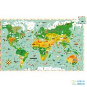 Around the world Világtérkép 200 db-os Djeco képkereső puzzle