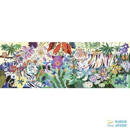 Rainbow Tigers festmény puzzle, Szivárványos tigrisek 1000 db-os Djeco kirakó - 7647 
