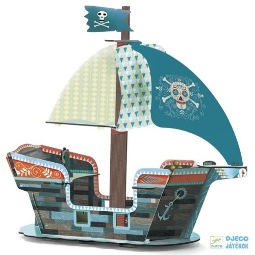 Pop to play Pirate Boat kalózhajós Djeco 3D puzzle