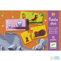  Mom and baby duo puzzle Állatok és csemetéik Djeco párosító puzzle