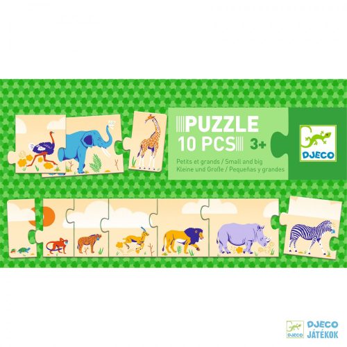 Small and big, Kicsi és nagy Djeco 10 db-os sorozat puzzle - 8189