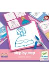 Djeco Step by Step hercegnős rajzolást fejlesztő játék 