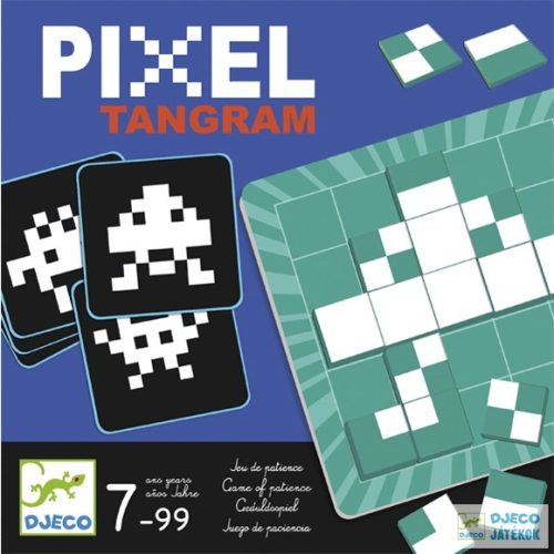 Pixel Tangram (Djeco, 8443, logikai képkirakó játék, 7-12 év)