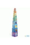 Rainbow, Szivárványos Djeco toronyépítő kocka - 8510