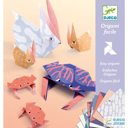 Origami, Állat családok (Djeco, 8759, hajtogatós kreatív játék, 5-12 év)