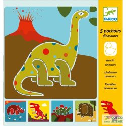 Stencils dinosaurs Dínós 5 db-os Djeco rajzsablon készlet