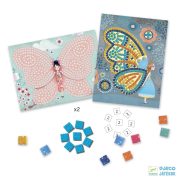 Mozaik kirakó, Pillangók (Djeco, 8898, kreatív készlet, 4-8 év) 