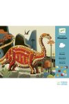 Mozaik kirakó, Dinoszauruszok (Djeco, 8899, kreatív készlet, 4-8 év)