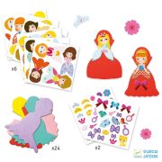 I love princesses hercegnős matricás Djeco képkészítő kreatív játék