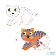 Animalo-Ma, Kicsiny állatkák Djeco mágikus vízzel színező készlet - 9068
