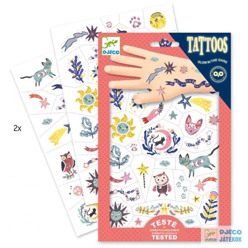 Sweet dreams tattoo foszforeszkáló bőrbarát Djeco tetoválás