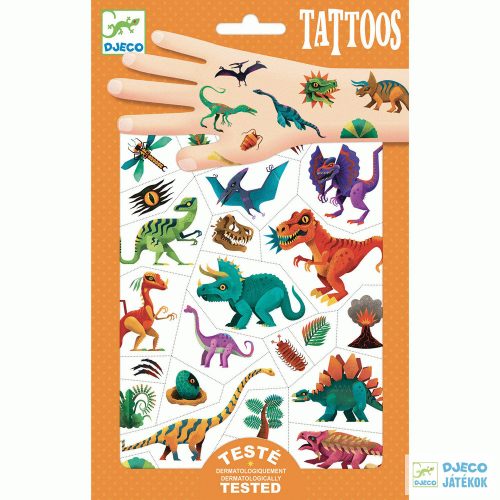 Dino club tattoo dinós bőrbarát Djeco tetoválás - 9598