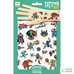   Heroes vs villains tattoo metálos szuperhősök bőrbarát Djeco tetoválás - 9614