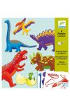 Mozgatható figurák, Dinoszauruszok (Djeco, 9680, színezhető bábok, 6-11 év)